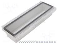 Inspection windows; polycarbonate; 257x108x25mm; IP65 FIBOX