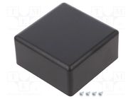 Enclosure: multipurpose; X: 71mm; Y: 71mm; Z: 37mm; ABS; black SUPERTRONIC