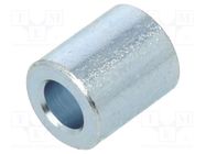 Spacer sleeve; 7mm; cylindrical; steel; zinc; Out.diam: 6mm 