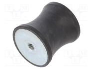 Vibration damper; M10; Ø: 60mm; rubber; L: 60mm; H: 10mm; 5181N ELESA+GANTER