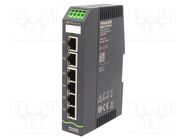 Switch Ethernet; unmanaged; Number of ports: 6; 9.5÷31.5VDC; RJ45 