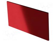 Front panel; for enclosures; Panel colour: semi-transparent red ITALTRONIC