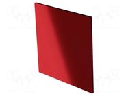 Front panel; for enclosures; Panel colour: semi-transparent red ITALTRONIC