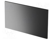 Front panel; Panel colour: black; UL94V-0 