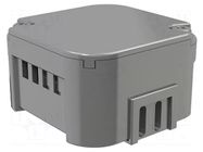 Enclosure: junction box; X: 43.8mm; Y: 43.8mm; Z: 25mm; dark grey ITALTRONIC