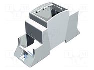 Enclosure: for DIN rail mounting; Y: 110mm; X: 36.3mm; Z: 62mm; grey ITALTRONIC