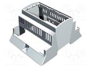 Enclosure: for DIN rail mounting; Y: 110mm; X: 87.8mm; Z: 62mm; grey ITALTRONIC