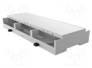 Enclosure: for DIN rail mounting; Y: 90mm; X: 212.5mm; Z: 32mm; grey ITALTRONIC