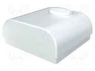 Enclosure: wall mounting; X: 80mm; Y: 80mm; Z: 33.3mm; ABS; white 