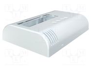 Enclosure: wall mounting; X: 80mm; Y: 120mm; Z: 25mm; ABS; white 