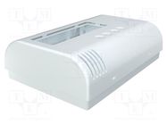 Enclosure: wall mounting; X: 80mm; Y: 120mm; Z: 33.2mm; ABS; white 