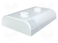 Enclosure: wall mounting; X: 80mm; Y: 120mm; Z: 25mm; ABS; white 