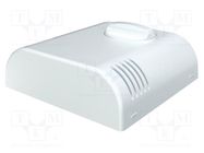 Enclosure: wall mounting; X: 80mm; Y: 80mm; Z: 25mm; ABS; white 