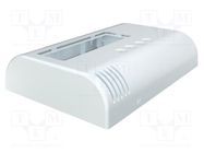 Enclosure: wall mounting; X: 80mm; Y: 120mm; Z: 25mm; ABS; white ITALTRONIC