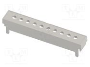 Terminals cover; grey; Holes no: 10; 7.65mm ITALTRONIC