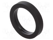 Spacer sleeve; cylindrical; polyamide; L: 2mm; Øout: 12mm; black DREMEC