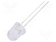 LED; 8mm; white warm; 2180÷3000mcd; 30°; Front: convex; 5VDC OPTOSUPPLY