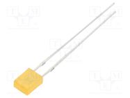 LED; rectangular; 2x4x5mm; orange; 100÷150mcd; 100°; Front: flat OPTOSUPPLY