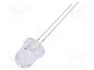 LED; 8mm; red; 2180÷3000mcd; 30°; Front: convex; 5VDC; No.of term: 2 OPTOSUPPLY