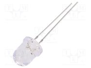 LED; 8mm; white cold; 3000÷4200mcd; 30°; Front: convex; 5VDC OPTOSUPPLY