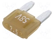 Fuse: fuse; 7.5A; 58VDC; automotive; 11.2mm; MINI; tin alloy ESKA