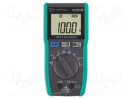 Digital multimeter; LCD; (6000); VDC: 600mV,6V,60V,600V,1kV KYORITSU