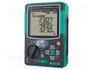 Meter: power quality analyser; LCD; VAC: 150V,300V,600V; True RMS KYORITSU