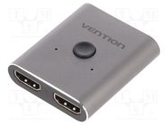 Switch; bidirectional,HDMI 2.0; grey; Input: HDMI socket VENTION