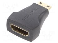 Adapter; HDMI socket,mini HDMI plug; black VENTION