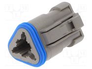 Connector: wire-wire; plug; female; PX0; for cable; PIN: 3; grey 