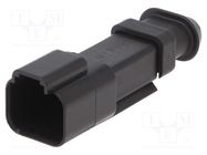 Connector: wire-wire; plug; male; PX0; for cable; PIN: 2; black; IP68 