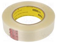 Tape: fixing; W: 30mm; L: 55m; Thk: 0.15mm; synthetic caoutchouc 3M