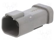 Connector: wire-wire; plug; male; PX0; for cable; PIN: 4; grey; IP68 