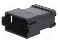 Connector: wire-wire; plug; male; PX0; for cable; PIN: 12; black BULGIN