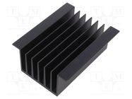 Heatsink: extruded; black; L: 100mm; W: 81mm; H: 40mm; 1.2K/W FISCHER ELEKTRONIK