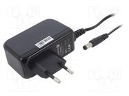 Power supply: switching; mains,plug; 12VDC; 2A; 24W; Plug: EU; black POS