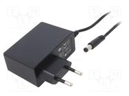 Power supply: switching; mains,plug; 12VDC; 2A; 24W; Plug: EU; 86.2% POS