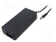 Power supply: switching; 12VDC; 5A; Out: 5,5/2,1; 60W; 90÷264VAC POS