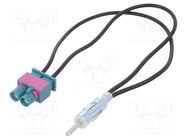 Cable; DIN plug,Fakra plug x2 4CARMEDIA