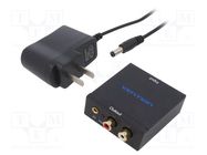 Digital-to-analog converter; 5VDC; Input: RCA socket; black VENTION