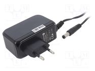 Power supply: switching; mains,plug; 24VDC; 1A; 24W; Plug: EU; black POS