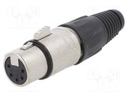 Connector: XLR; plug; female; PIN: 5; straight; for cable; soldering CLIFF