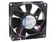 Fan: DC; axial; 24VDC; 80x80x25mm; 45m3/h; 21dBA; ball; 2050rpm EBM-PAPST