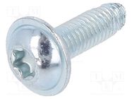 Screw; for metal; with flange; 3x10; Head: button; Torx®; TX10; zinc BOSSARD