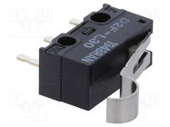 Microswitch SNAP ACTION; 2A/30VDC; SPDT; Rcont max: 50mΩ; Pos: 2 OMRON Electronic Components