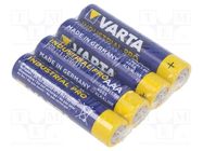 Battery: alkaline; AAA; 1.5V; non-rechargeable; Ø10.5x44.5mm VARTA MICROBATTERY