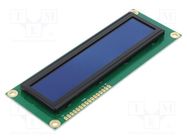 Display: OLED; alphanumeric; 16x2; Dim: 122x44x10mm; blue; PIN: 16 RAYSTAR OPTRONICS