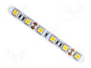 LED tape; white neutral; 5050; 12V; LED/m: 60; 10mm; white PCB; IP20 IPIXEL LED