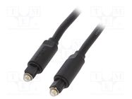 Cable; Toslink plug,both sides; 1m; Plating: gold-plated; black VENTION