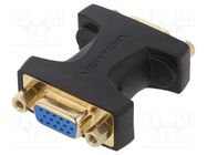 Adapter; Support: FullHD 3D; black; Input: D-Sub 15pin HD socket VENTION